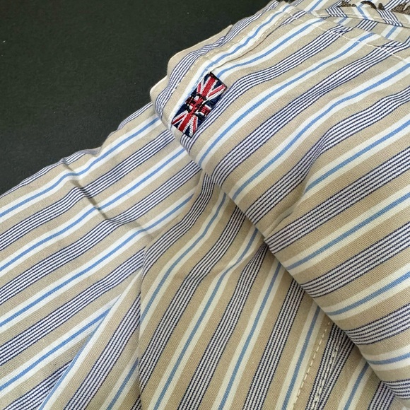 English Laundry Blue and White Casual Button Down Shirt - Picture 8 of 8